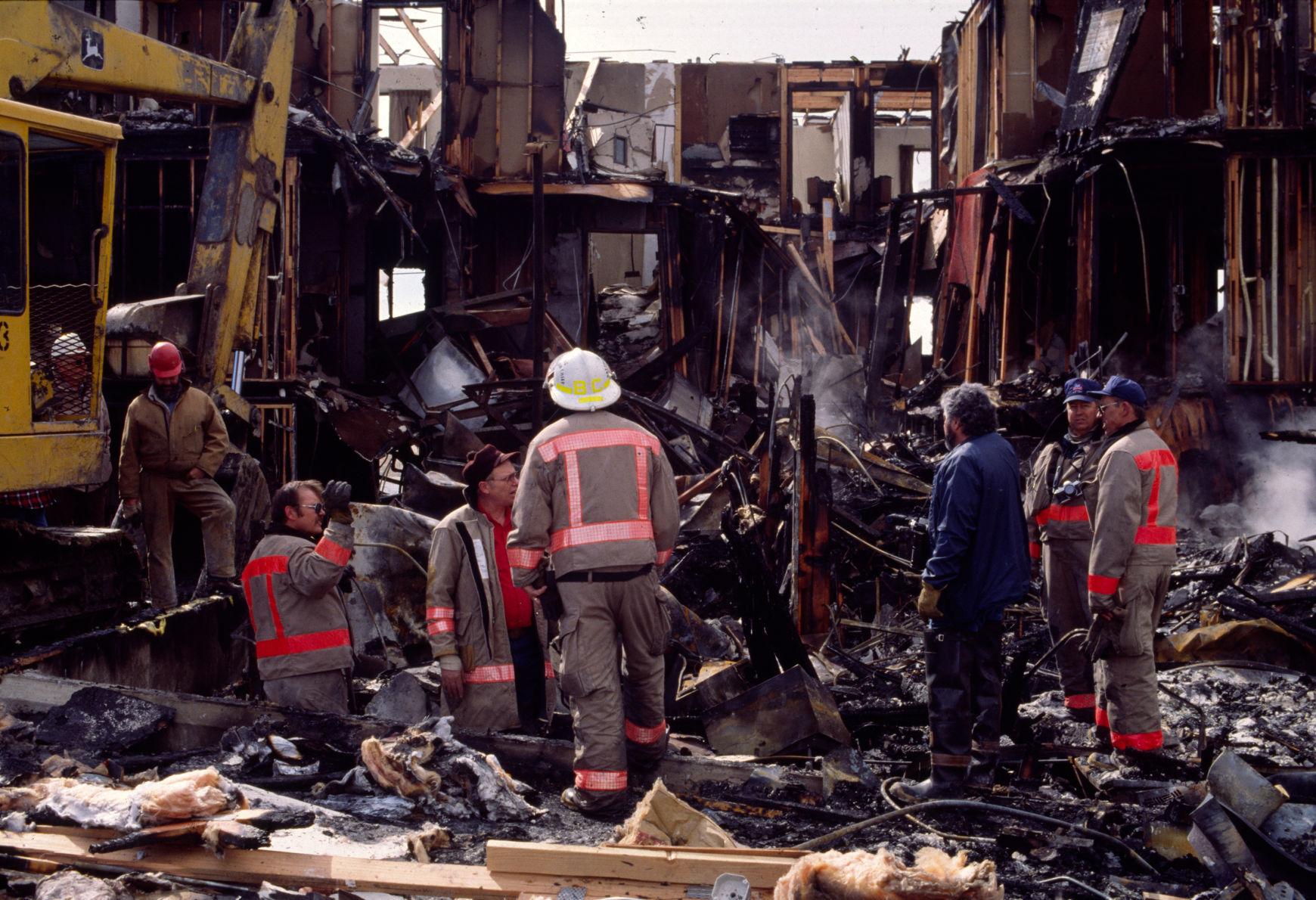 Firefighters investigate